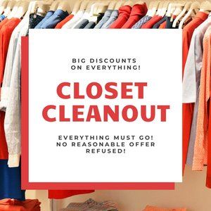MAJOR CLOSET CLEANOUT EVERYTHING MUST GO
